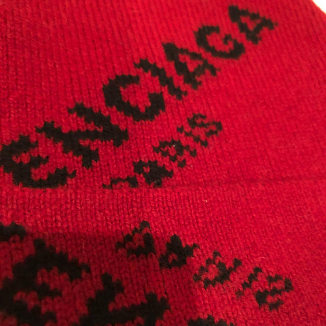 Balenciaga(バレンシアガ)のバレンシアガ ニット帽 レッド レディースの帽子(ニット帽/ビーニー)の商品写真