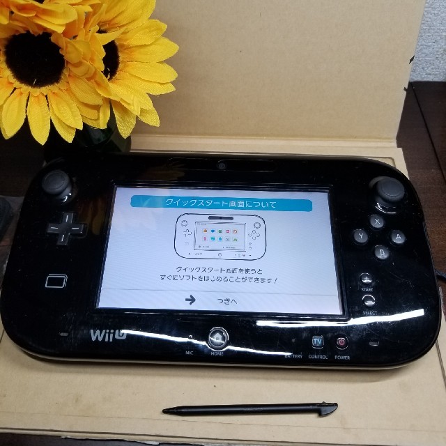 Wii U(ウィーユー)のwii u ゲームパッド　ブラック エンタメ/ホビーのゲームソフト/ゲーム機本体(家庭用ゲーム機本体)の商品写真