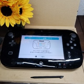 ウィーユー(Wii U)のwii u ゲームパッド　ブラック(家庭用ゲーム機本体)