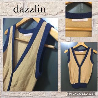 ダズリン(dazzlin)のdazzlin 配色ニットベスト レーヨン 春夏モデル 販売価格\4725税込(ベスト/ジレ)