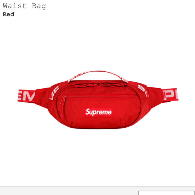 supreme ウエストバッグ 赤