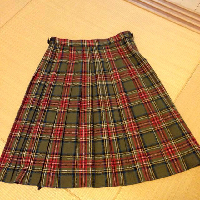 HANJIRO(ハンジロー)の古着＊チェック巻きスカート レディースのスカート(ひざ丈スカート)の商品写真