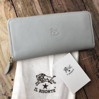 イルビゾンテ(IL BISONTE)の18SS 新作 イルビゾンテ ラウンド 長財布 トープ グレー 新色♫(財布)