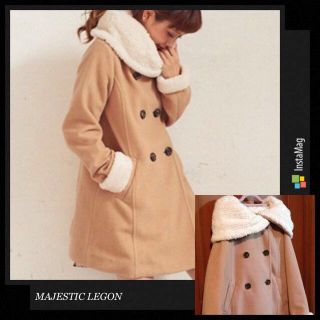 マジェスティックレゴン(MAJESTIC LEGON)の新品マジェ♡ボアコート キャメル(ロングコート)