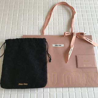 ミュウミュウ(miumiu)の☆ミニみるく様専用☆ miumiuのレースの新品・未使用  巾着ポーチバッグ(ポーチ)