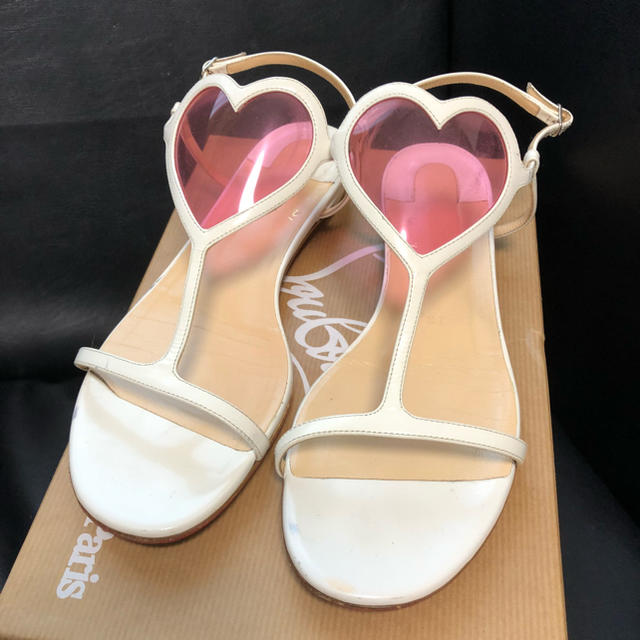 Christian Louboutin - ルブタン フラット サンダル ハート 37