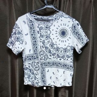 ザラ(ZARA)のZARA　ペイズリー柄　Tシャツ　シワ加工(Tシャツ(半袖/袖なし))