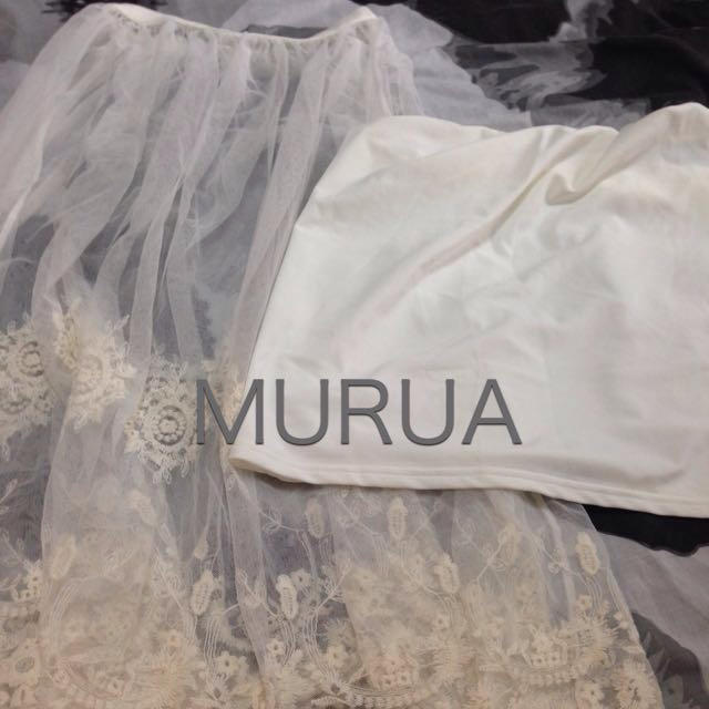 MURUA(ムルーア)のMURUA☆レーススカート レディースのスカート(ひざ丈スカート)の商品写真