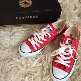 コンバース(CONVERSE)のコンバース 美品 RED 梨花(スニーカー)