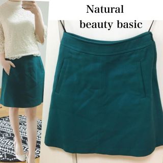 ナチュラルビューティーベーシック(NATURAL BEAUTY BASIC)のナチュビXS小さいサイズ台形スカートレトロ(ミニスカート)