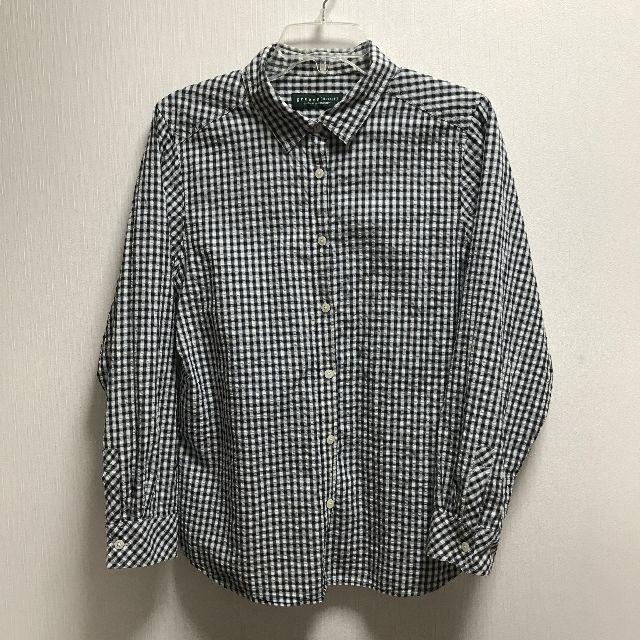 EASTBOY(イーストボーイ)の15号　グリーンノート greennote ギンガムチェック長袖ブラウス　シャツ レディースのトップス(シャツ/ブラウス(長袖/七分))の商品写真