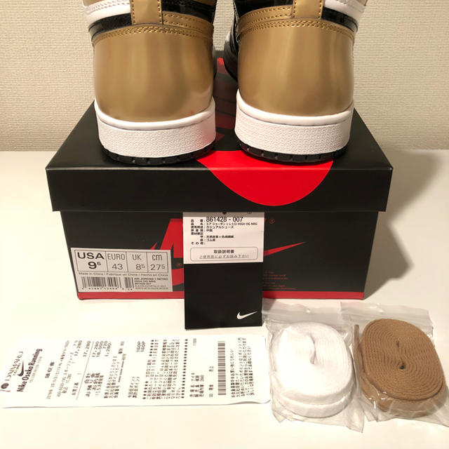 NIKE(ナイキ)のJORDAN 1 RETRO HIGH OG GOLD TOE 27.5cm メンズの靴/シューズ(スニーカー)の商品写真