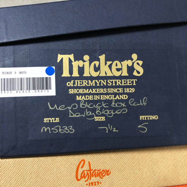 Trickers(トリッカーズ)のTricker's bourton 黒 uk7.5 トリッカーズ メンズの靴/シューズ(ドレス/ビジネス)の商品写真