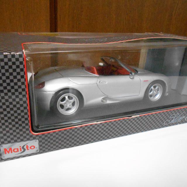 Porsche(ポルシェ)のミニカー1/18 ポルシェボクスター シルバーエディション マイスト製 エンタメ/ホビーのおもちゃ/ぬいぐるみ(ミニカー)の商品写真