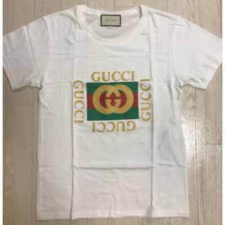 グッチ(Gucci)のGUCCI グッチ ラメプリント 2018ss Tシャツ 国内正規品 S 白 (Tシャツ/カットソー(半袖/袖なし))