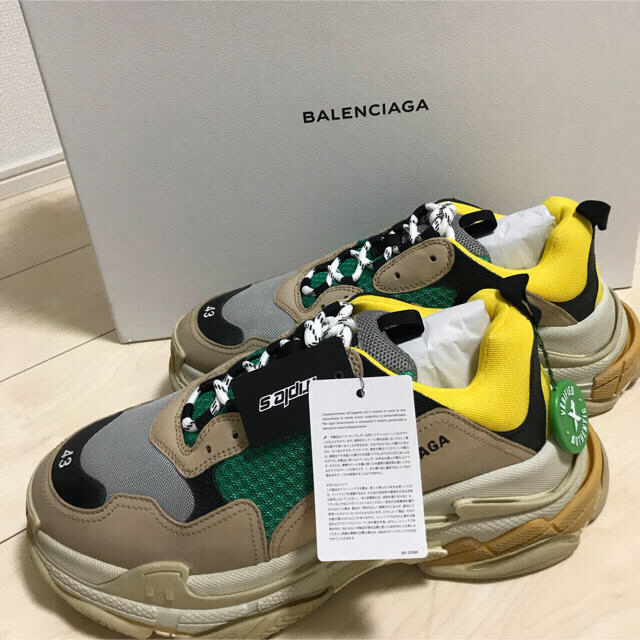 スニーカー新品【 バレンシアガ 】 Track Trainers 41 42 イエロー