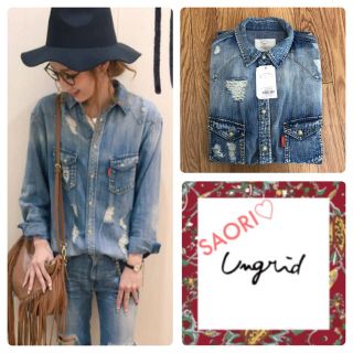 アングリッド(Ungrid)のungrid【未使用品タグ付】ハードクラッシュデニムシャツ★TODAYFUL(シャツ/ブラウス(長袖/七分))