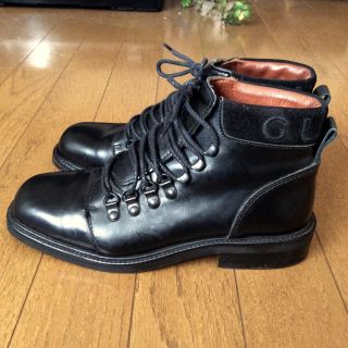 グッチ(Gucci)のGUCCI 本革 ハイカットスニーカー 黒 ビンテージ(スニーカー)