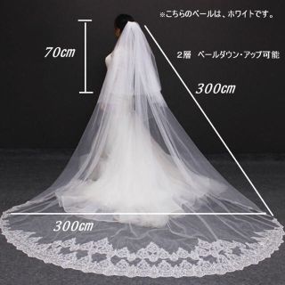 タカミ(TAKAMI)のmio様ご専用になります💓未使用 スパンコール刺繍レースが美しいロングベール(ウェディングドレス)