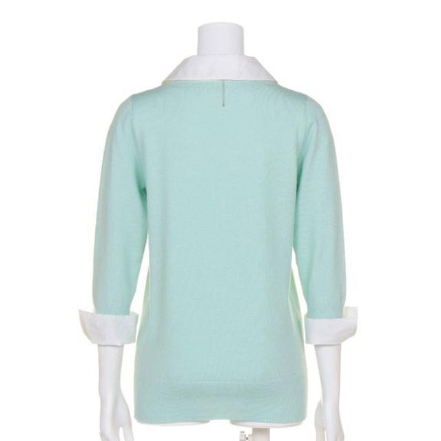 JUSGLITTY(ジャスグリッティー)のジャスグリッティー シャツ重ね着風ニット 7分袖 レディースのトップス(ニット/セーター)の商品写真