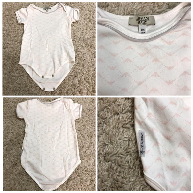 ARMANI JUNIOR(アルマーニ ジュニア)のひーちゃん　様専用❗❗ ARMANI ロンパース  9M 68cm ボディスーツ キッズ/ベビー/マタニティのベビー服(~85cm)(肌着/下着)の商品写真