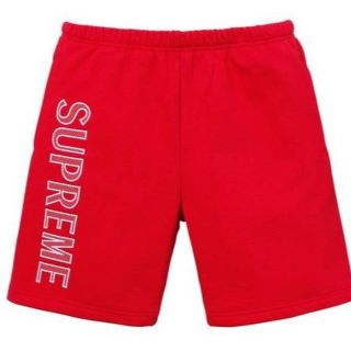 シュプリーム(Supreme)のSupreme Leg Embroidery Sweatshort red S(ショートパンツ)