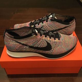 ナイキ(NIKE)の28.5cm nike flyknit  racer rainbow マルチ(スニーカー)