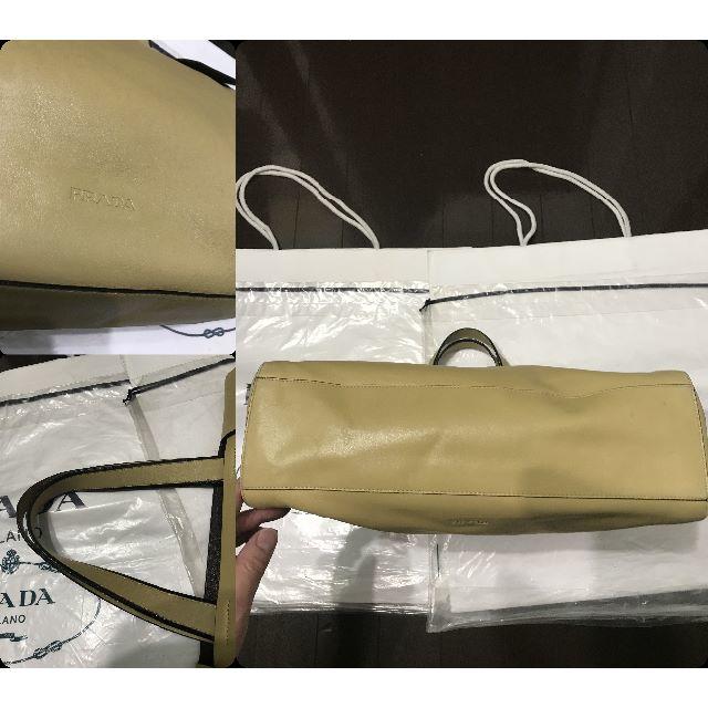 PRADA(プラダ)の●18.5万プラダ高級ビジネスバッグ総レザー革ベルクロブリーフケース外ポケ良好↑ メンズのバッグ(ビジネスバッグ)の商品写真