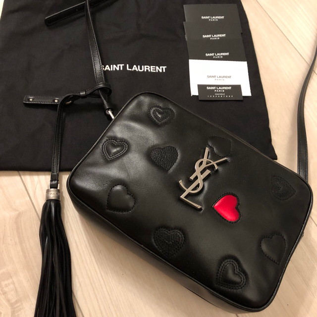 Saint Laurent ほぼ未使用 サンローラン Louカメラバッグ ブラック ハート レザー の通販 By Good Vibes Only Shop サンローランならラクマ