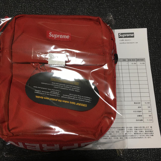 国内正規品 supreme Shoulder Bag RED 再販分 新品未使用