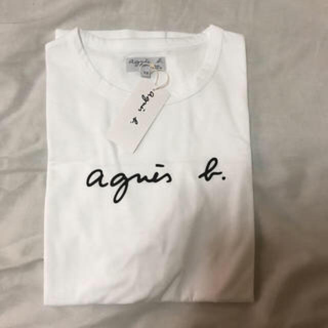 agnes b.(アニエスベー)のアニエスベー  Tシャツ agnes b ロゴ カットソー 白 ホワイト レディースのトップス(Tシャツ(半袖/袖なし))の商品写真