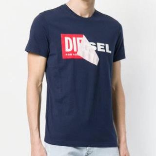 ディーゼル(DIESEL)の【新品】値下げ DIESEL ロゴTシャツ ネイビー (Tシャツ/カットソー(半袖/袖なし))