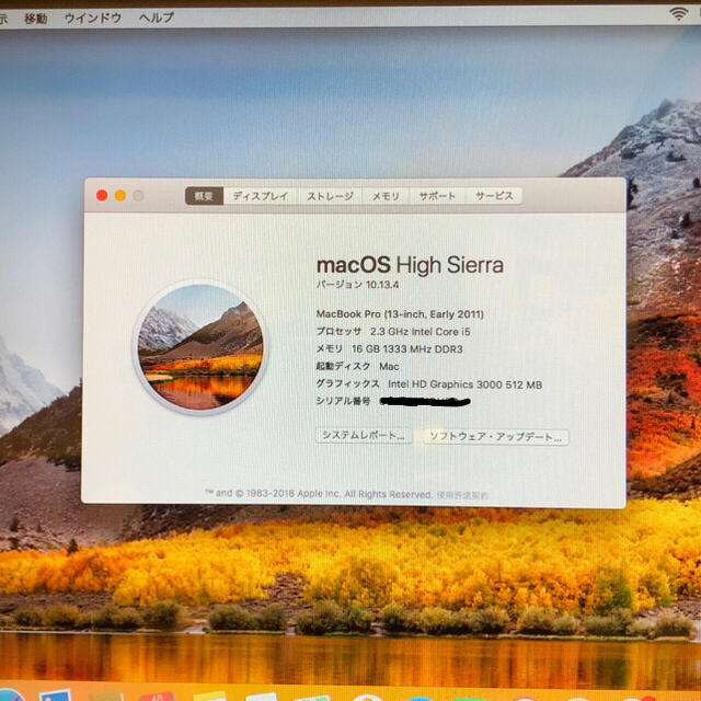 Mac (Apple)(マック)のMacBook Pro 13インチ 16GB SSD250GB Mac +Win スマホ/家電/カメラのPC/タブレット(ノートPC)の商品写真