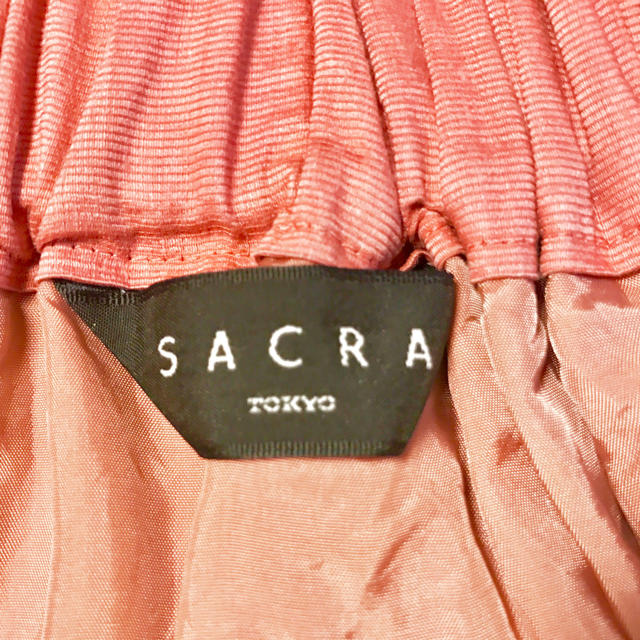 SACRA(サクラ)の【SACRA】サクラ リネンスカート フューシャピンク 丈80 サイズ38 レディースのスカート(ロングスカート)の商品写真