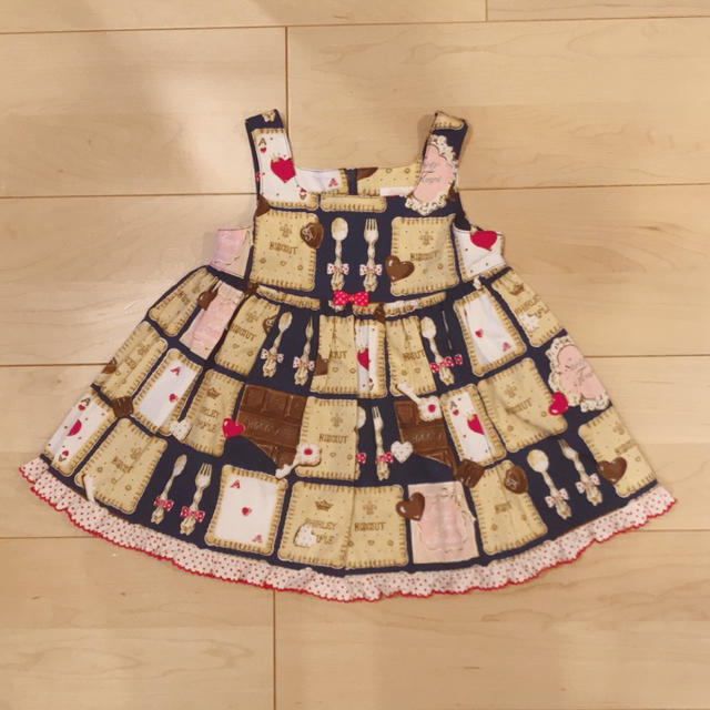 シャーリーテンプル チョコビスケットプリントワンピース 160 美品 シャーリーテンプル チョコビスケットプリントワンピース 160 美品