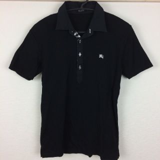 バーバリーブラックレーベル(BURBERRY BLACK LABEL)の美品 BURBERRY BLACK LABEL 半袖ポロシャツ ブラック 2(ポロシャツ)