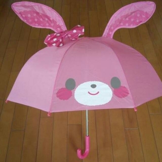 即購入可能●子供用耳付き傘・ぼんぼんりぼん・雨の日が楽しくなりそう・新品●192(傘)
