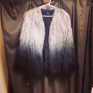 トップショップ(TOPSHOP)のTOPSHOPグラデーションファーコート(毛皮/ファーコート)