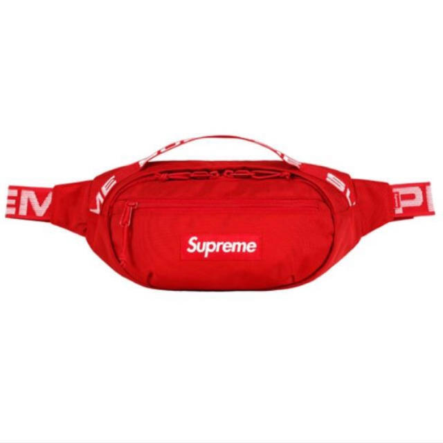 supreme waist bag ss18 red