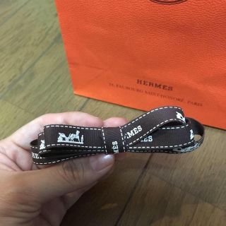 エルメス(Hermes)の☆ハンドメイド☆エルメスリボンバレッタ HERMESバレッタ(ヘアアクセサリー)