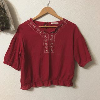 エヘカソポ(ehka sopo)のehkasopo 刺繍ブラウス(シャツ/ブラウス(半袖/袖なし))