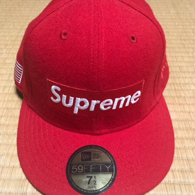 帽子supreme new era cap red 59.6 7 1/2