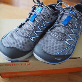 メレル(MERRELL)のメレル ベアアクセス3 ブルー×グレー 25.0 トレイルランニング シューズ(スニーカー)