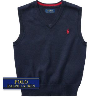 ラルフローレン(Ralph Lauren)の☆新品☆120 ラルフローレン Ｖネックベスト ネイビー 9404(ニット)