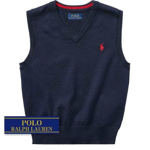 Ralph Lauren(ラルフローレン)の☆新品☆ 130 ラルフローレン ベスト　ネイビー　9404 キッズ/ベビー/マタニティのキッズ服男の子用(90cm~)(ニット)の商品写真