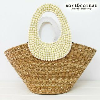 ノースコーナー(northcorner)のNorthcorner パールカゴバッグ(かごバッグ/ストローバッグ)