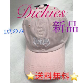 ディッキーズ(Dickies)の(新品)人気Dickies スマイル刺繍‼️ピンク1点のみ(キャップ)