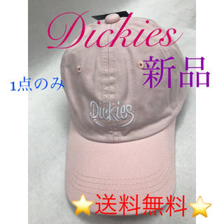 ディッキーズ(Dickies)の(新品)人気Dickies スマイル刺繍‼️ピンク1点のみ(キャップ)