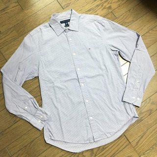 トミーヒルフィガー(TOMMY HILFIGER)の美品TOMMY HILFIGER ストライプシャツ　パープル　トミー(シャツ)