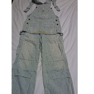 デニムダンガリー(DENIM DUNGAREE)のDENIM&DUNGAREE ヒッコリーオーバーオール(パンツ/スパッツ)